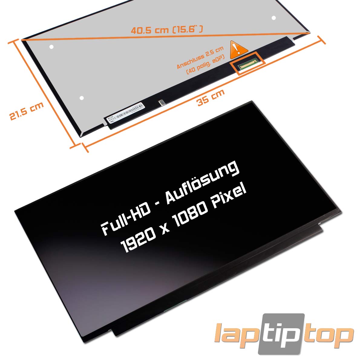 15,6" LED Display matt passend für N156HCA-EAB REV C2 Full-HD