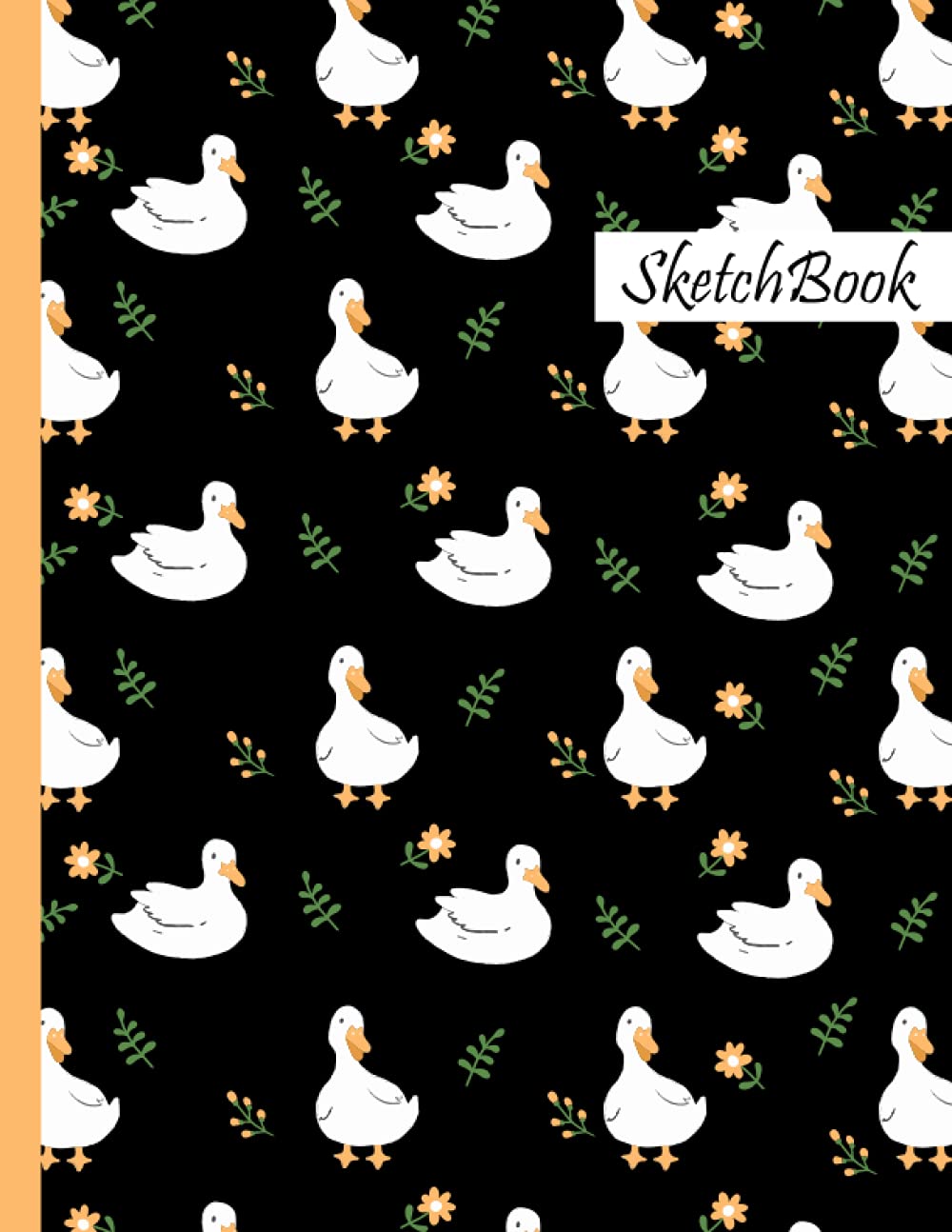Duck Sketchbook: Duck Blank Page Sketchbook To Write Notes, Notepad, To Do Lists, Sketching, Duck Pattern Sketch Drawing Design