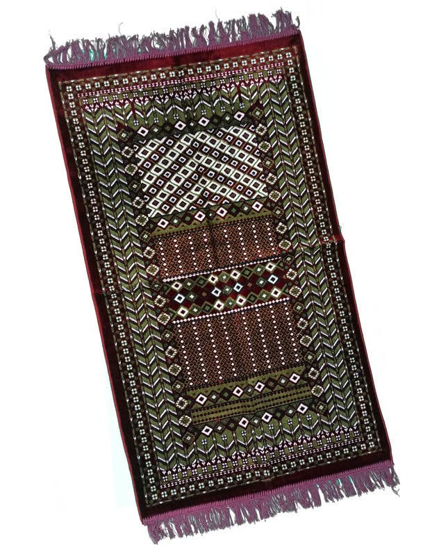 Buy ADIRNY Velvet Prayer Mat Musalla Janamaz for Namaz Muslim 46x26 ...