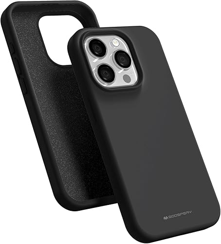 Miniatura 1 de GOOSPERY Funda de silicona líquida compatible con iPhone 15 Pro, sedosa, suave al tacto, protección de cuerpo completo, a prueba de golpes, con