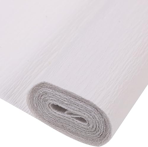 LIFKOME Papel crepé doblez blanco italiano hojas de papel crepé papel de regalo para obras de arte floral, bricolaje de flores, decoración de boda,