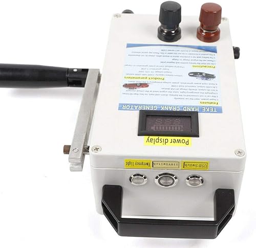 Miniatura 9 de Generador manual de emergencia, motor de manivela de viaje, fuente de alimentación de emergencia para exteriores, pequeña fuente de alimentación con