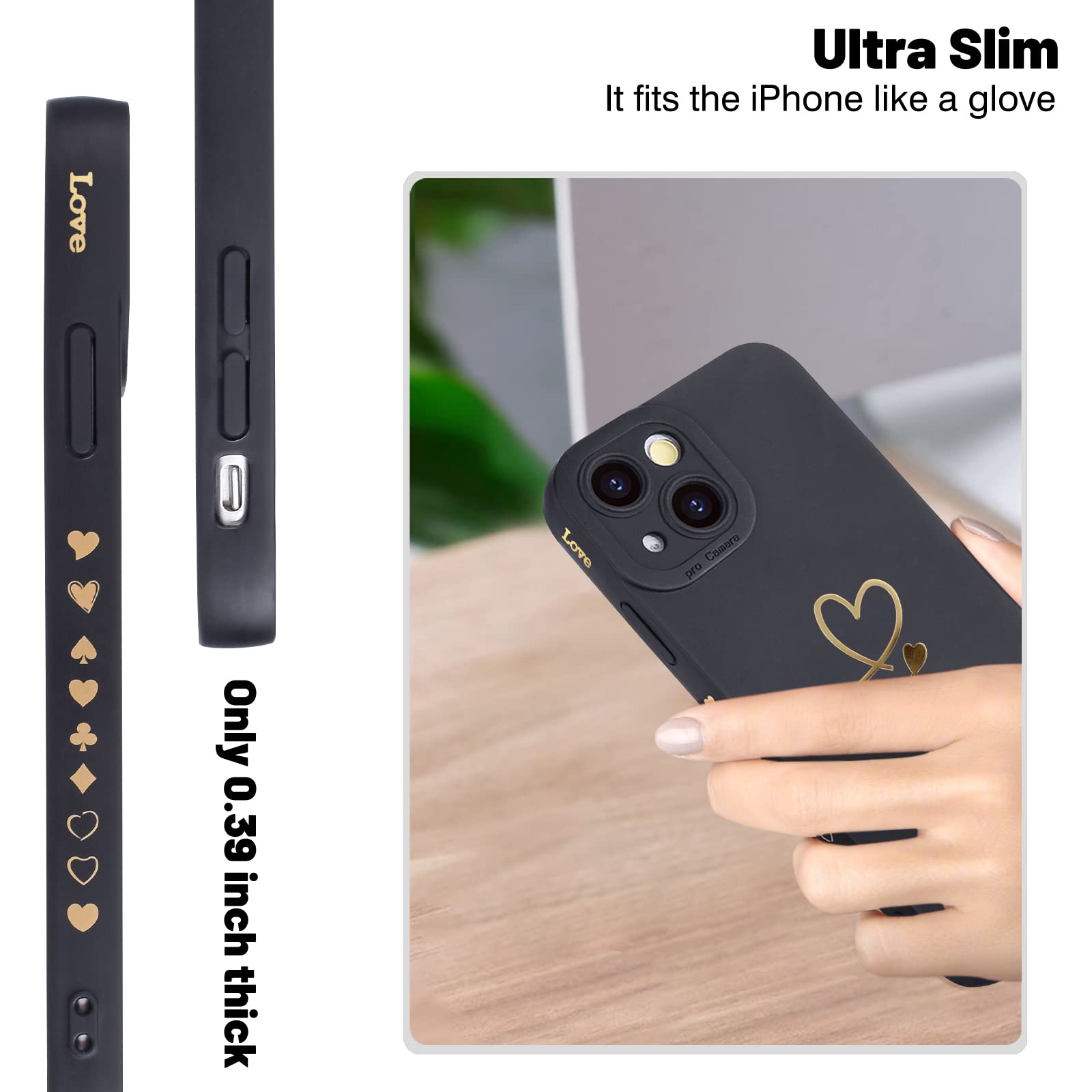 Newseego Custodia Compatibile con iPhone 13 PRO, Custodia Morbida in Silicone Elettrolitico Lucido Custodia per iPhone 13 PRO con Supporto per Anello a 360 Gradi e Funzione Magnetica per Auto-Nero