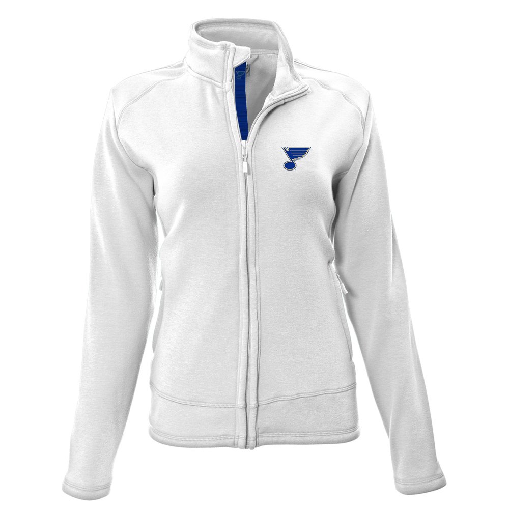 Levelwear LEY9R Adult Women Tranquil Insignia Icon Heather Full Zip Jacket, White, X-Large