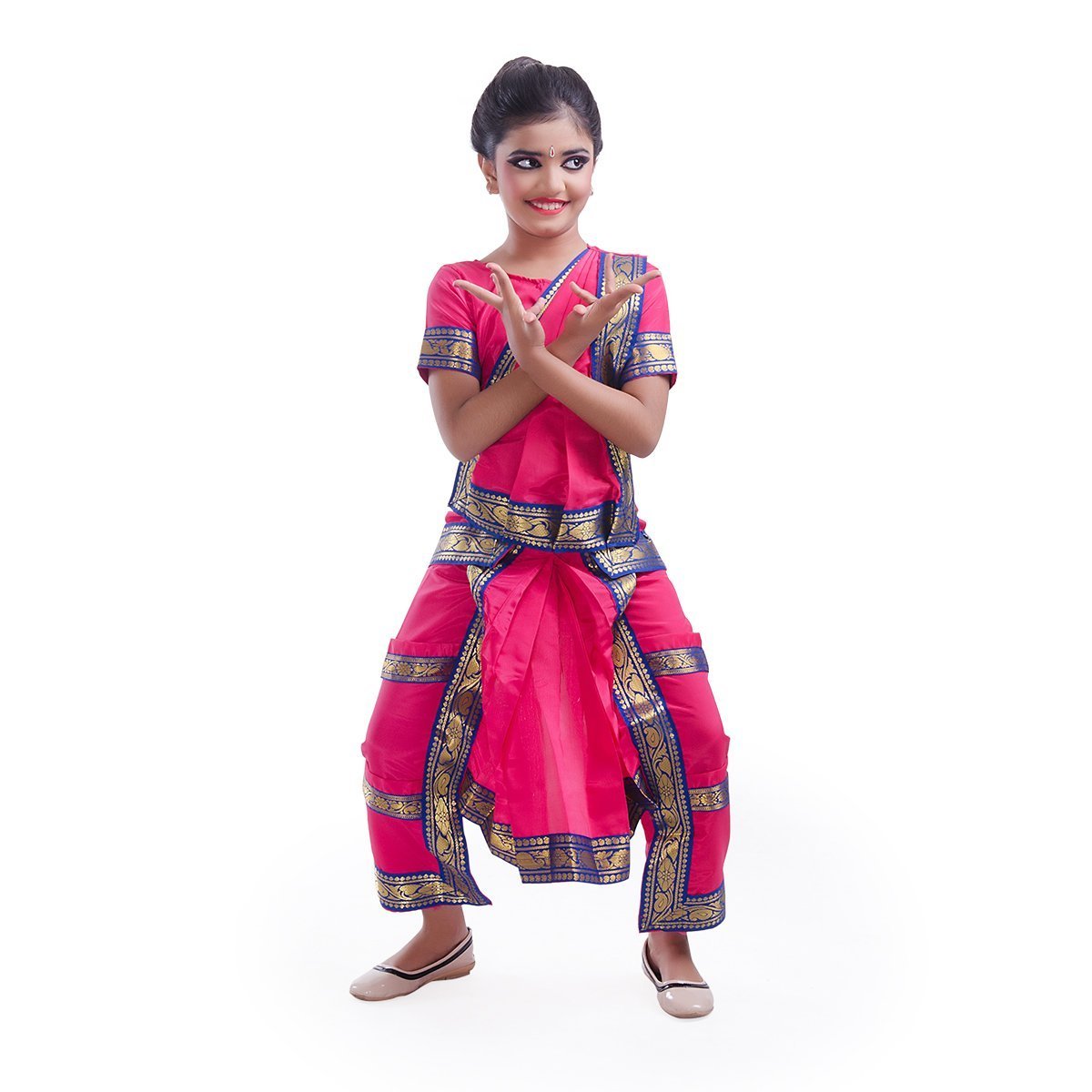 FancyDressWale Bharatanatyam Dress with Jewellery Combo - Magenta- Set of 9 Ornaments and Dance Costume (12-14 Years) (8-10 Years) (B072BM48WH) Amazon Price History, Amazon Price Tracker