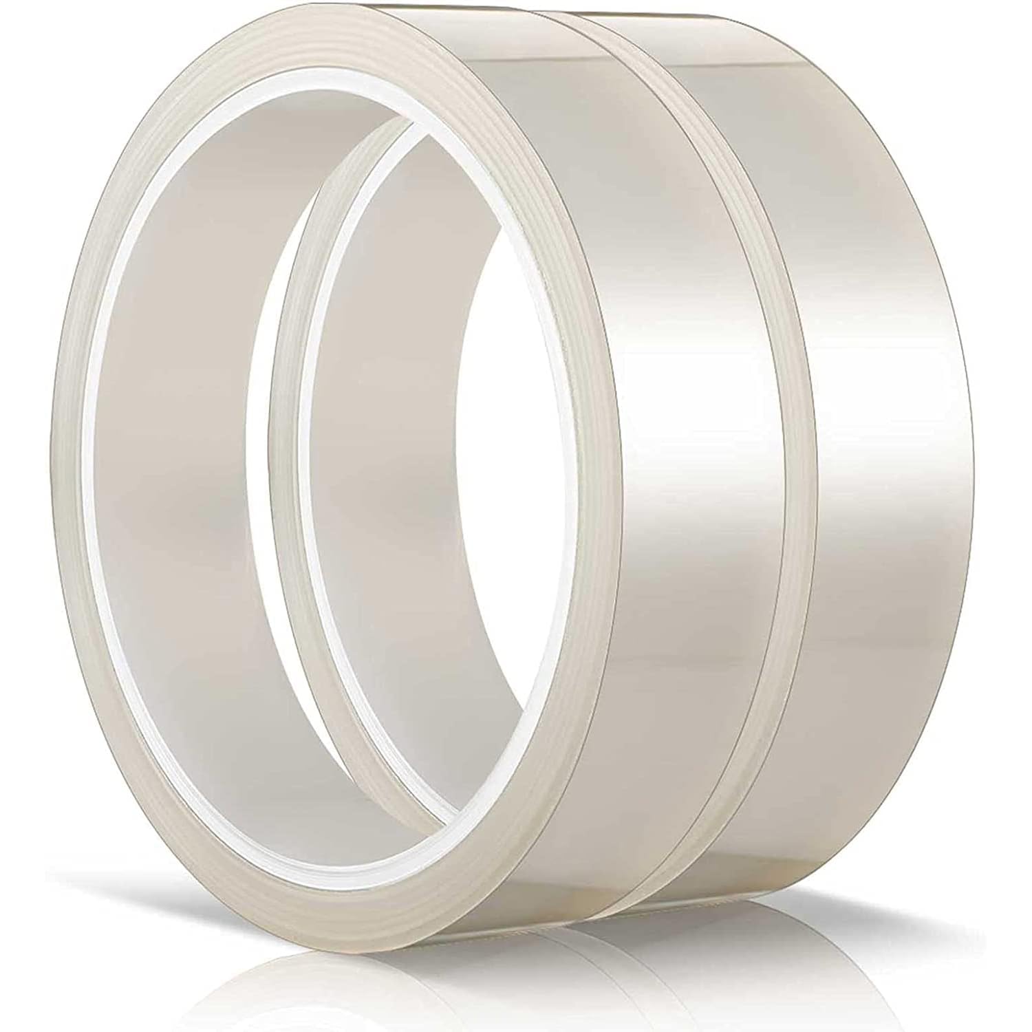 X spring Heat Tape, 2 Pcs 20mmx33m Strong Adhesive Clear Heat Transfer Tape, Traceless and Easy to Peel Heat Tape for Sublimation, Heat Resistant Tape for Electronic Printed Circuit Board Vinyl