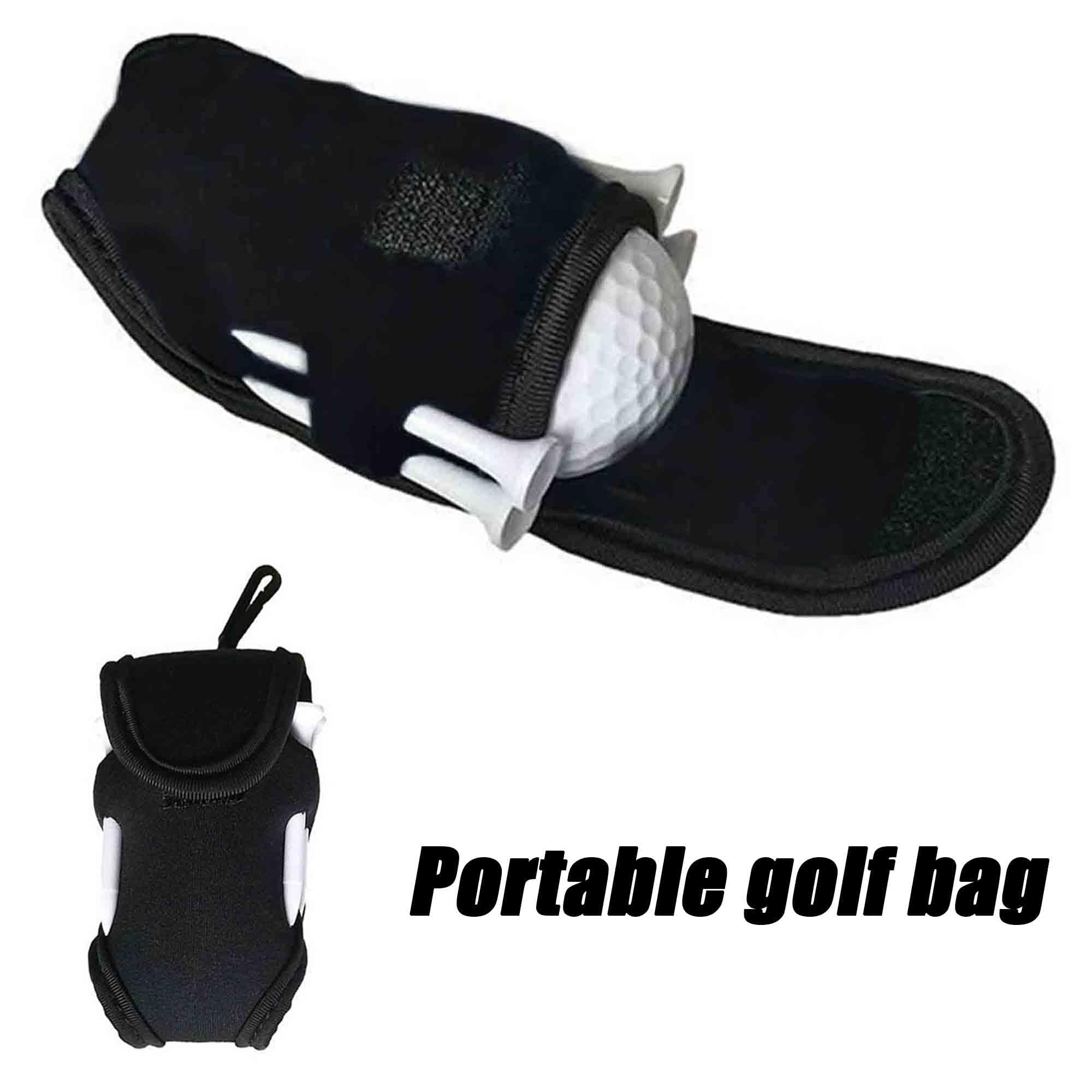 ZAHD golfballhalter gebrauchsstoff Taille Beutel Golftasche mit Hängendem Clip Tragbar Golf Hüfttasche Kleine Ball Tasche Golftasche mit Hängendem Clip für Golftraining Freizeitsport