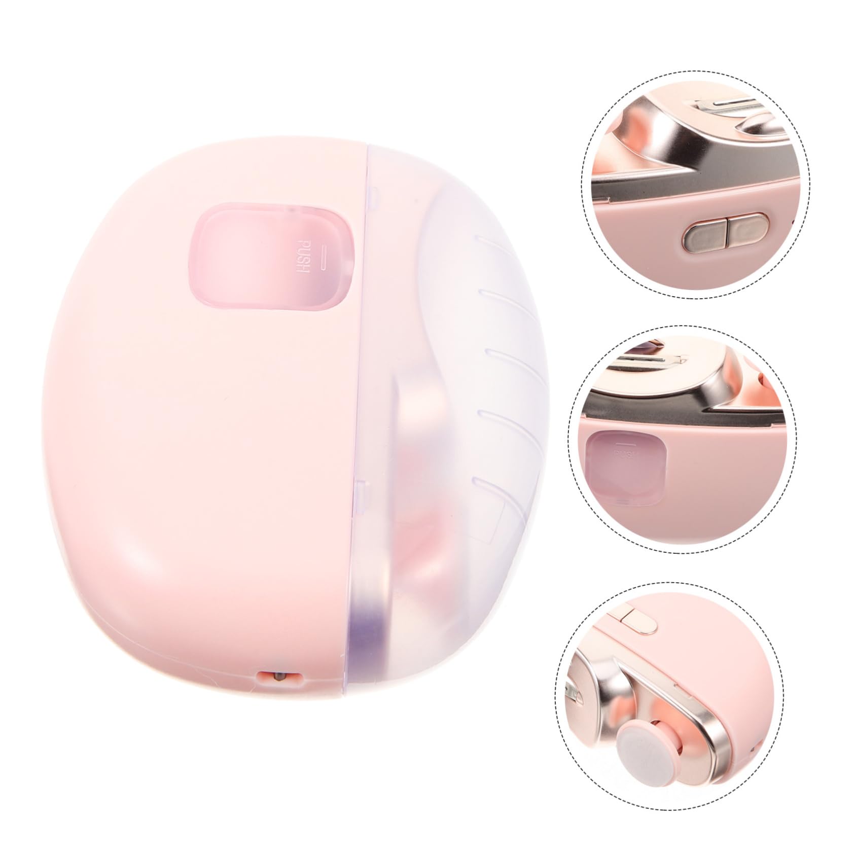 Cortaúñas Automático Eléctrico Portátil Rosa para Bebés y Adultos