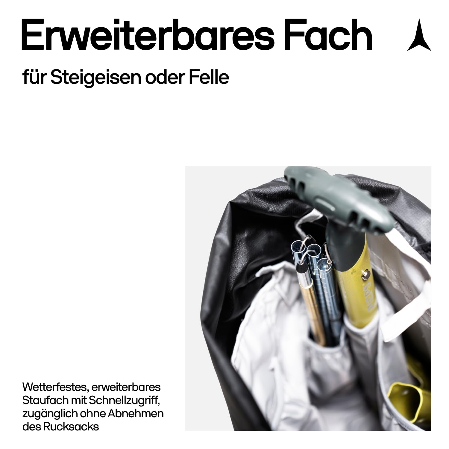 ATOMIC Backland 30+ Black/Black I leichter Skitouren-Rucksack mit Rolltop-Verschluss I alpiner Wanderrucksack mit mehr als 30L Stauraum I robuster & vielseitiger Ski-Rucksack mit Hüftgurt