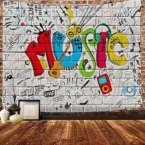 Tapiz de pared Simsant Music Hip Street Cover
