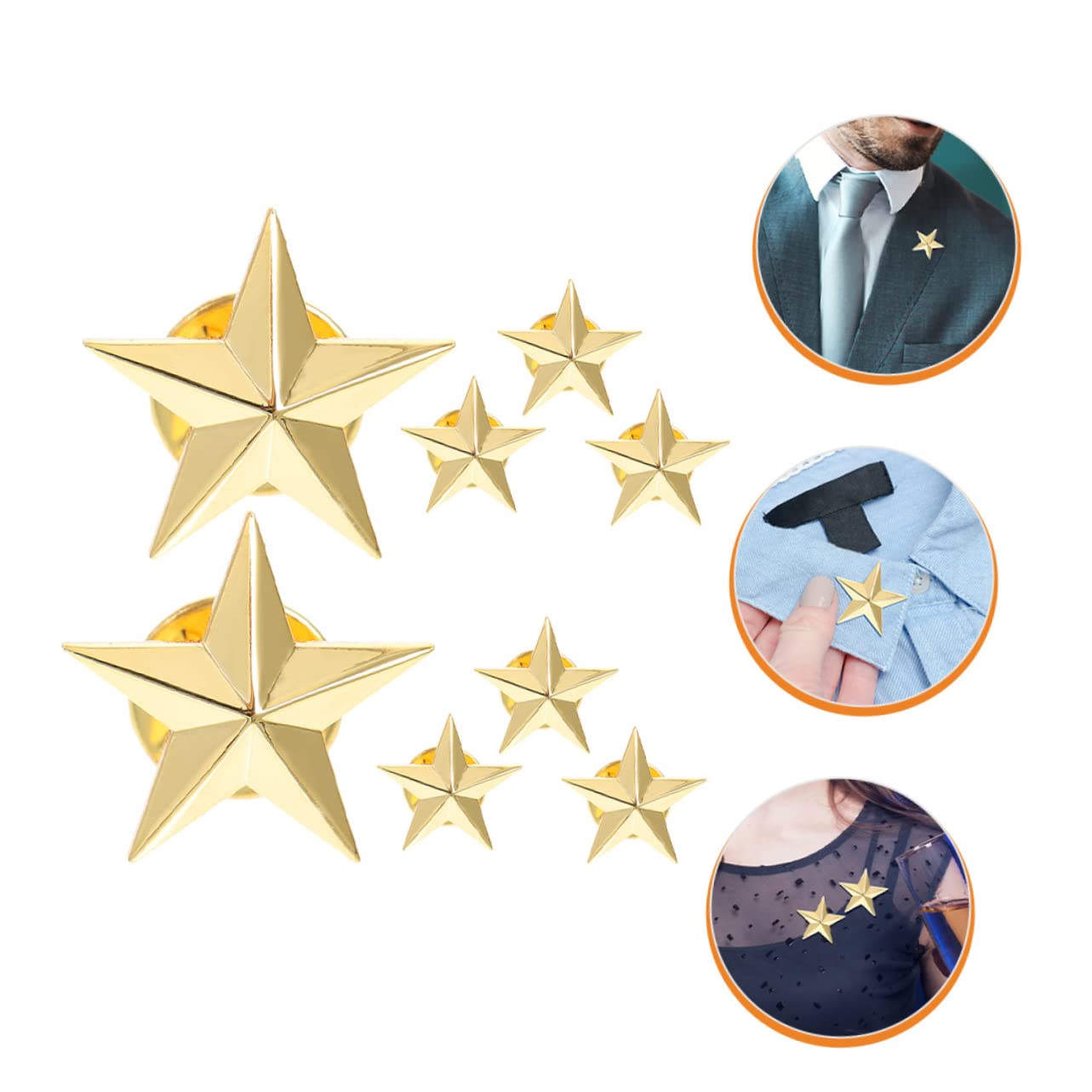 Pentagramm Abzeichen Sternnadeln Rückennadel Schalbrosche Sowjetische Abzeichen Veteranentag Sternnadel Dekorative Brosche Clip Sternbrosche Nadel Für Die Rückseite
