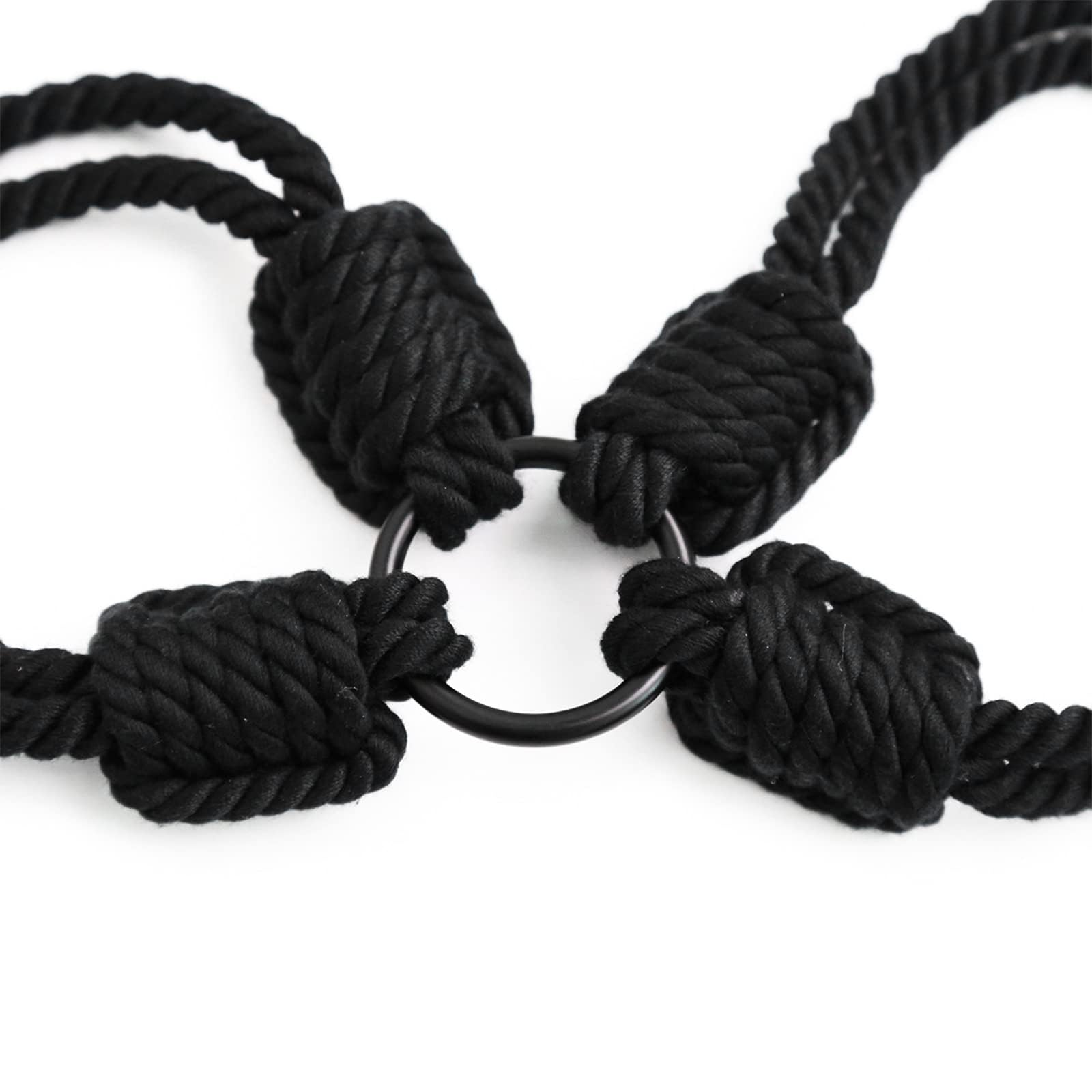 Bondage Handfesseln und Fußfesseln Fesselkreuz Zurück Fesselgurt BDSM Baumwollseil Handschellen Knöchelfesseln Fesselset Einstellbar Erotik Sexspielzeug für Paare Frauen Extrem