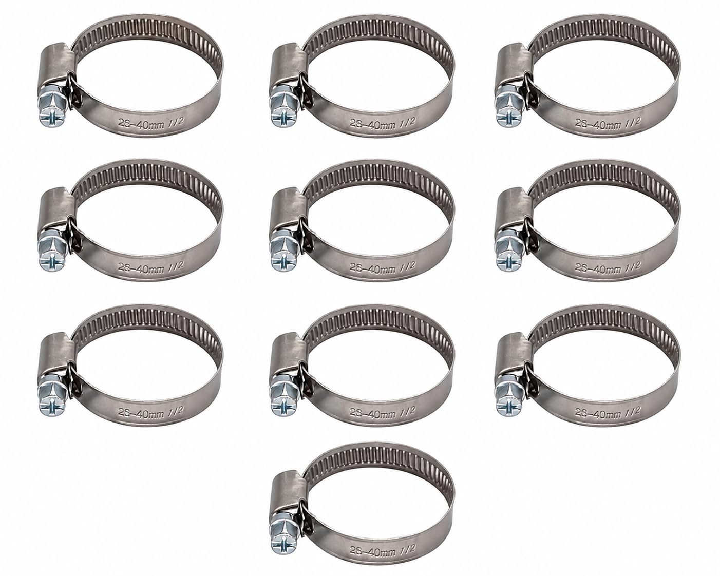 Stainless Steel Hose Clamps - 4 Pack -22