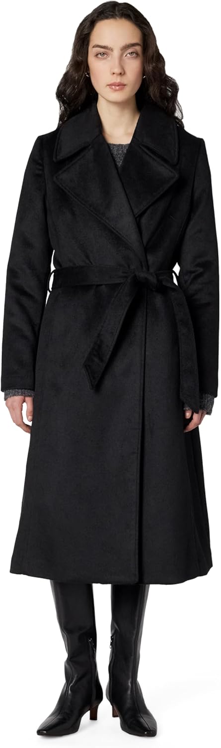 KARL LAGERFELD womens Luxe Twill Classic Belted Maxi