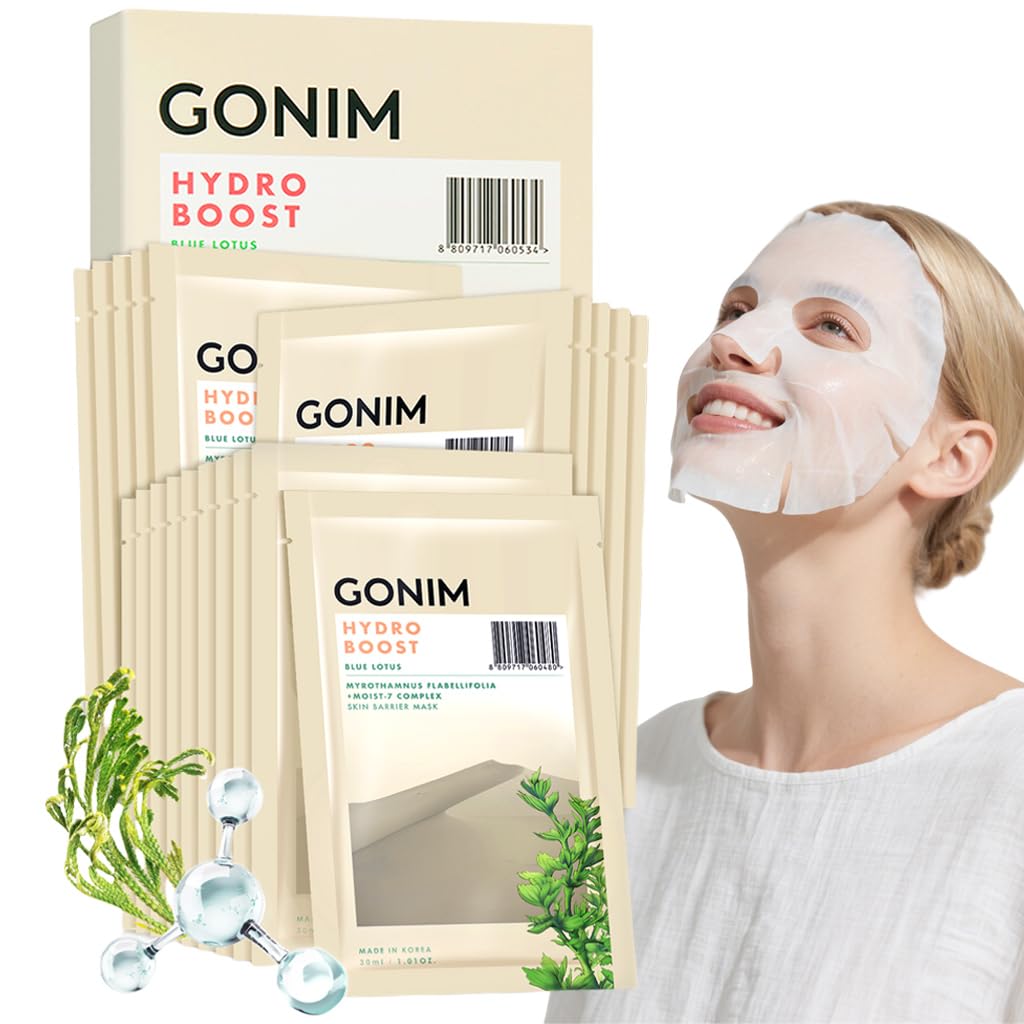 GONIM Face Mask Korean Skin Care with Hyaluronic Acid Serum, Vitamin C, Collagen Activation-Hydrating Face Masks Skincare, Anti Aging & Moisturizing