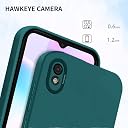 Pikkme Mi Redmi 9A / 9i / 9A Sport Back Cover Soft Matte Liquid Silicone TPU | Camera Protection | Shockproof Slim Back Case for Mi Redmi 9A / 9i / 9A Sport (Green) gallery image