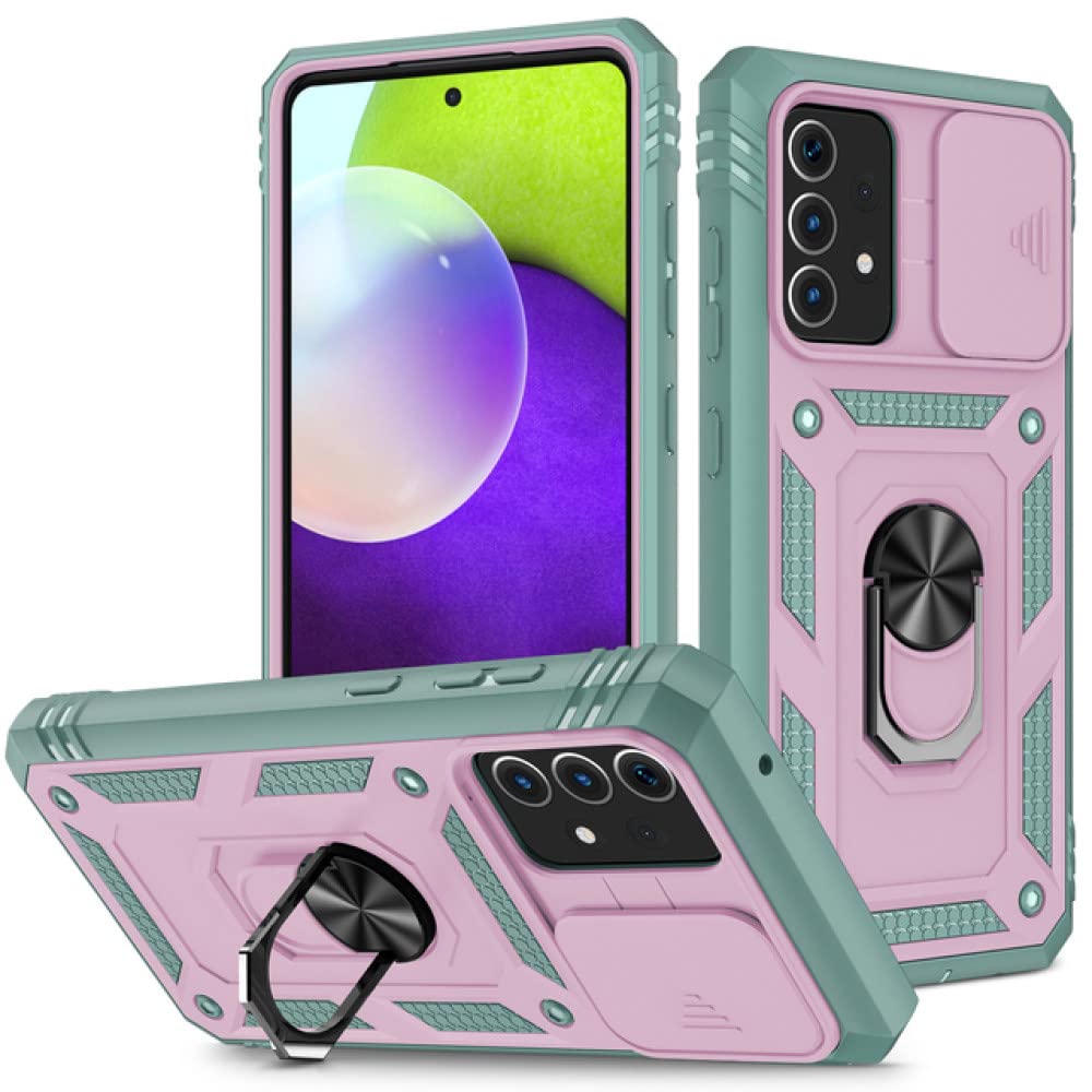 Coque Samsung Galaxy A33 évite les rayures bicolore rose vert ajustée - 7