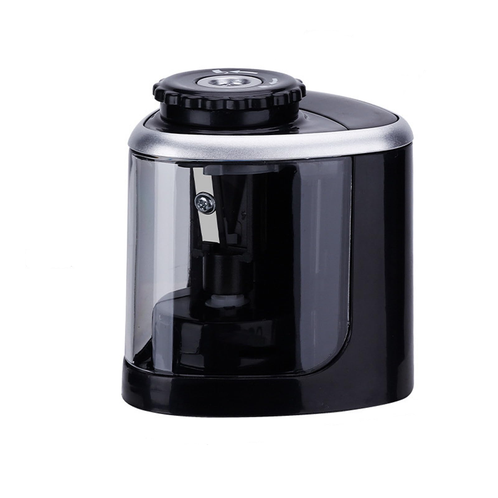 Temperamatite Elettrico a Batteria Portatile Manuale Ricarica Rapida Adatto per Aula, Ufficio e Casa Compatibile con Matite Colorate e Matite da Trucco (Black)