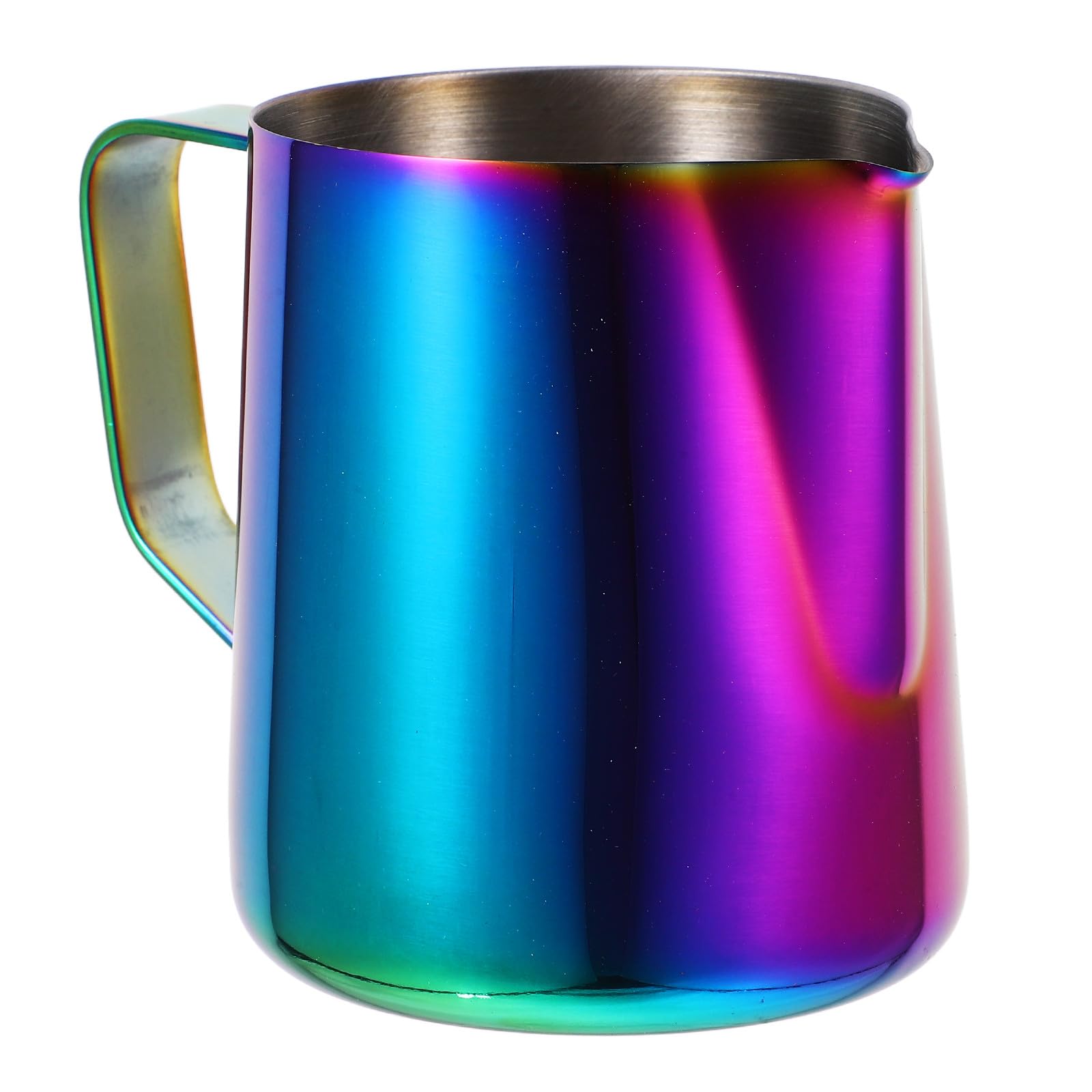 Milk Frothing Pitcher 350Ml Stainless Steel with Scale Rainbow Color Milk Jug for Coffee Latte Art Espresso Frother
