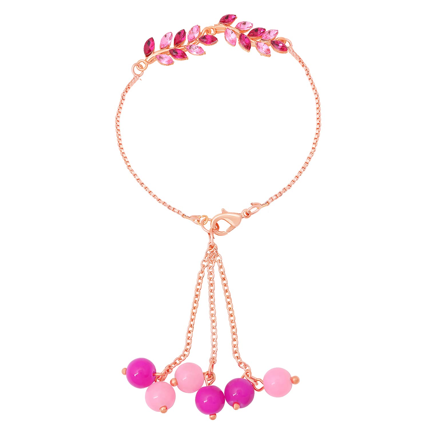 Mahi Light and Dark Pink Leafe Shaped Crystals Lumba Rakhi Bracelet for Bhabhi (RAL1100681Z) For Women (B0B466LWKV) Amazon Price History, Amazon Price Tracker