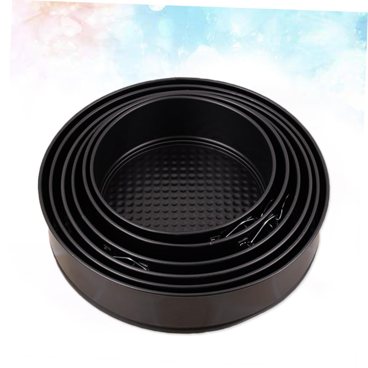 Cabilock 6pieza Moldes Redondos Antiadherentes Para Tartas Hebilla Acero Al Base De Panal Hornear Fiestas Casa Bodas