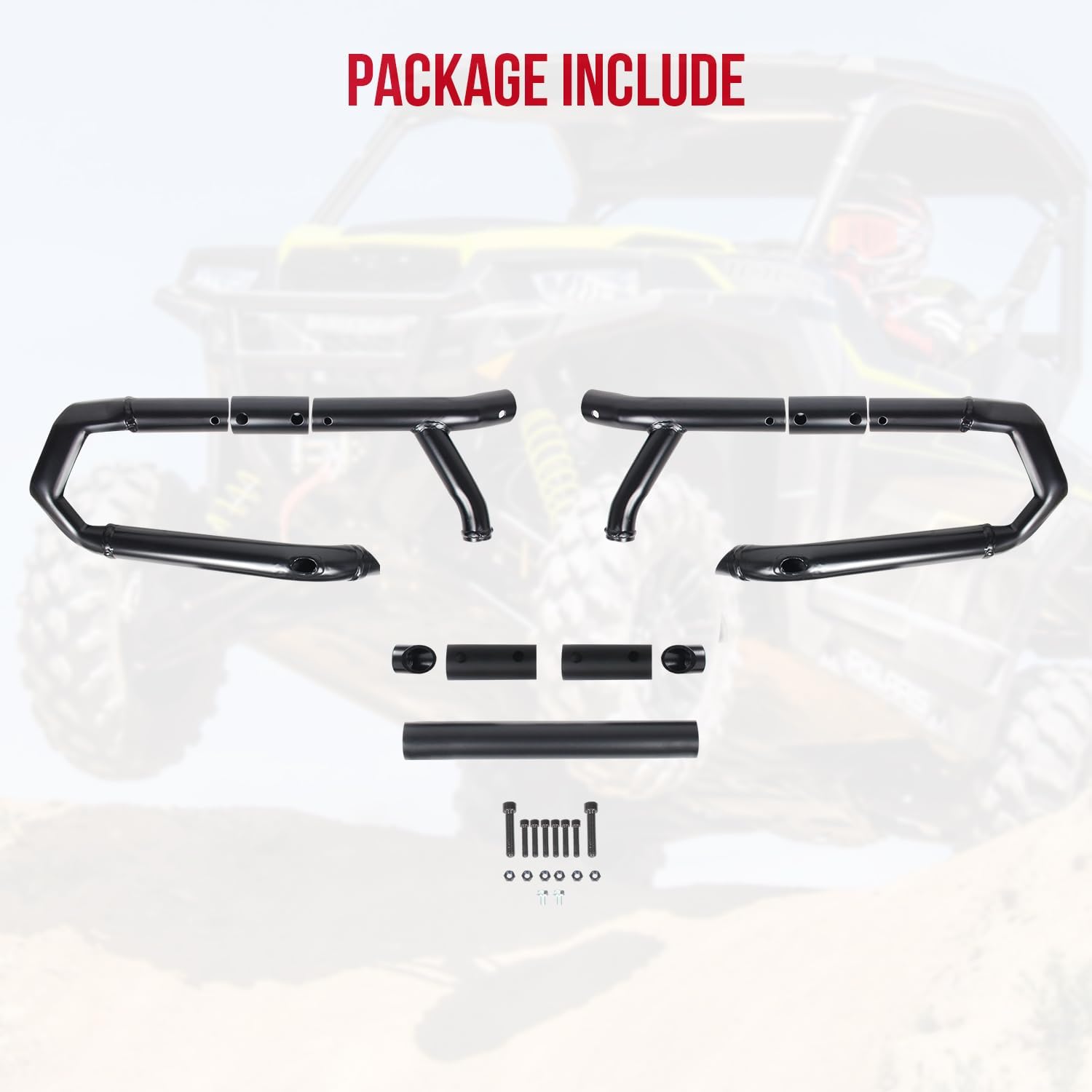 Front Bumper Brush Guard Compatible with Polaris General 1000/XP 1000/XP 4 1000 2016-2025 Accessories, Replace 2881525