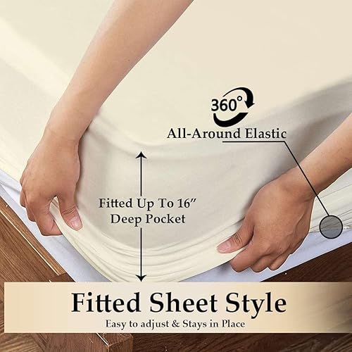 Miniatura 3 de Sábanas Split King - Sábanas ajustables divididas de 5 piezas tamaño King dividido para cama con números de sueño, sábanas de microfibra ultrasuave