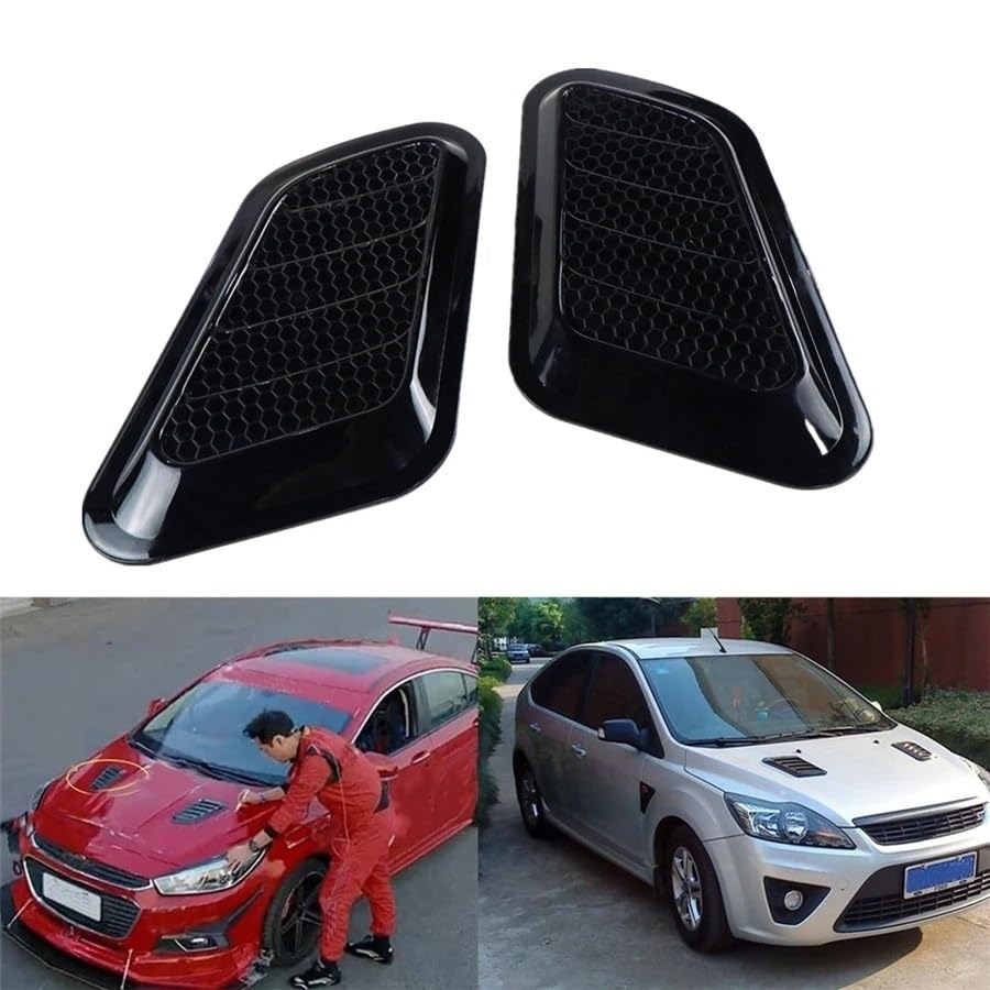 Cubierta de ventilación del capó tuning en negro brillante para el motor 5