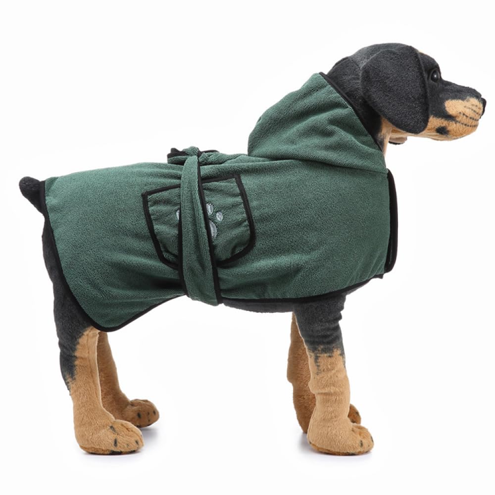 HAZARA Pet Power Toalla Absorbente Toalla de baño para Perros Manta de baño de Doble propósito Suministros para Mascotas Toalla de Ducha Lavable para Mascotas Juego de 2-Green|| L