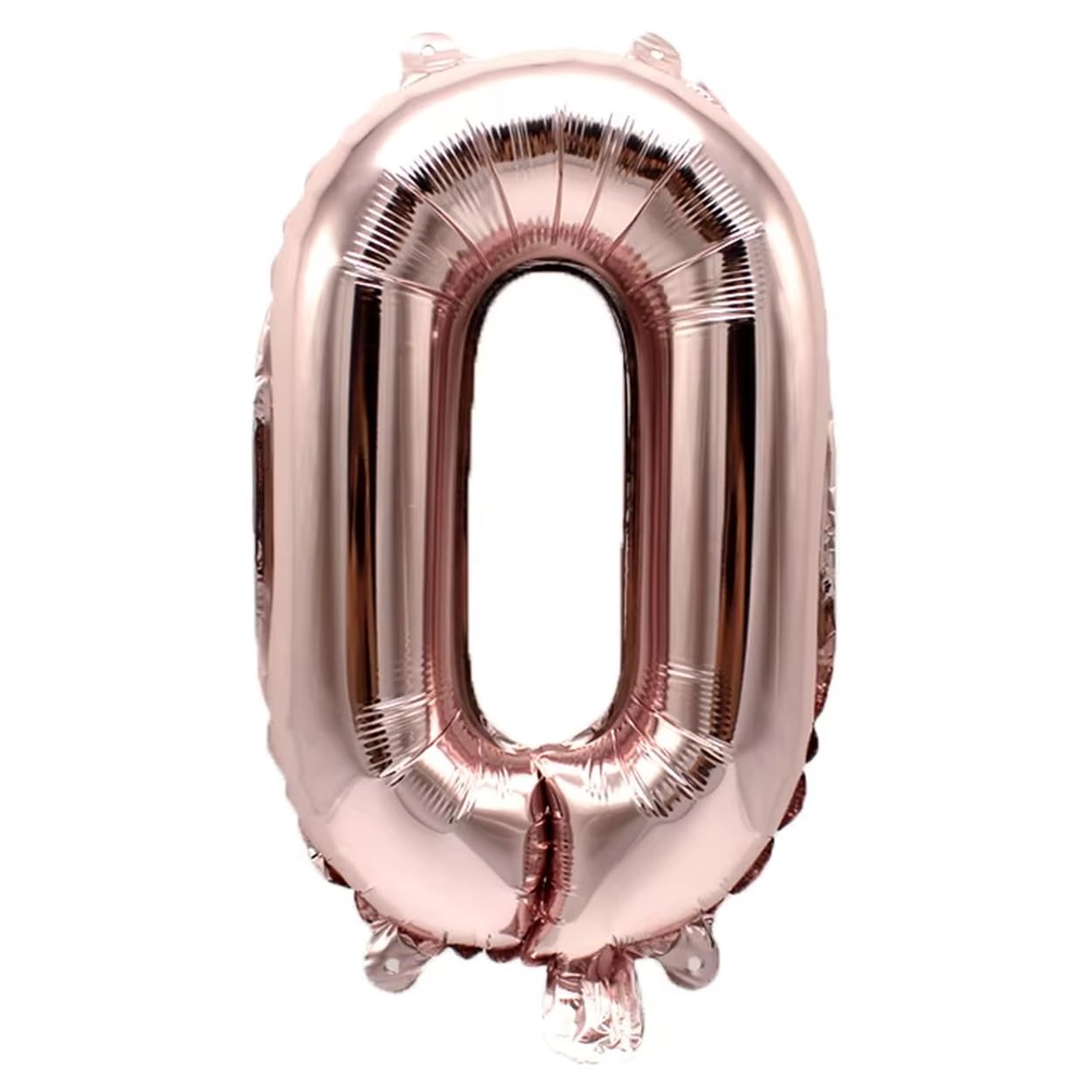 Foil Balloon Letter O Rose Gold 40 cm – Balloon Letter Decoration Party Balloon for Air Filling, Wedding, Birthday, New Year's Eve, Gift, Baby, Advertising, Window Display, Photo Booth, Name, Word