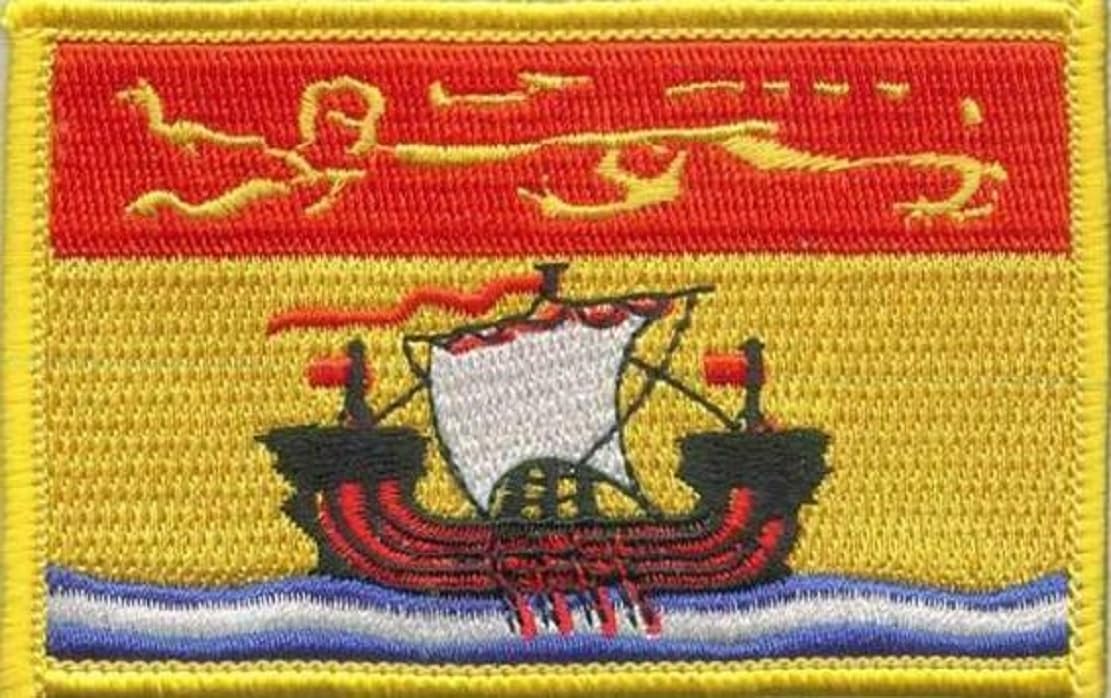 Canadian Province Flag Patch, Measures 3.50" x 2.25", Canadian Province Embroidered Iron On or Sew On Flag Patch Emblems 20 Patch Options Available (Complete Canadian Province Set)