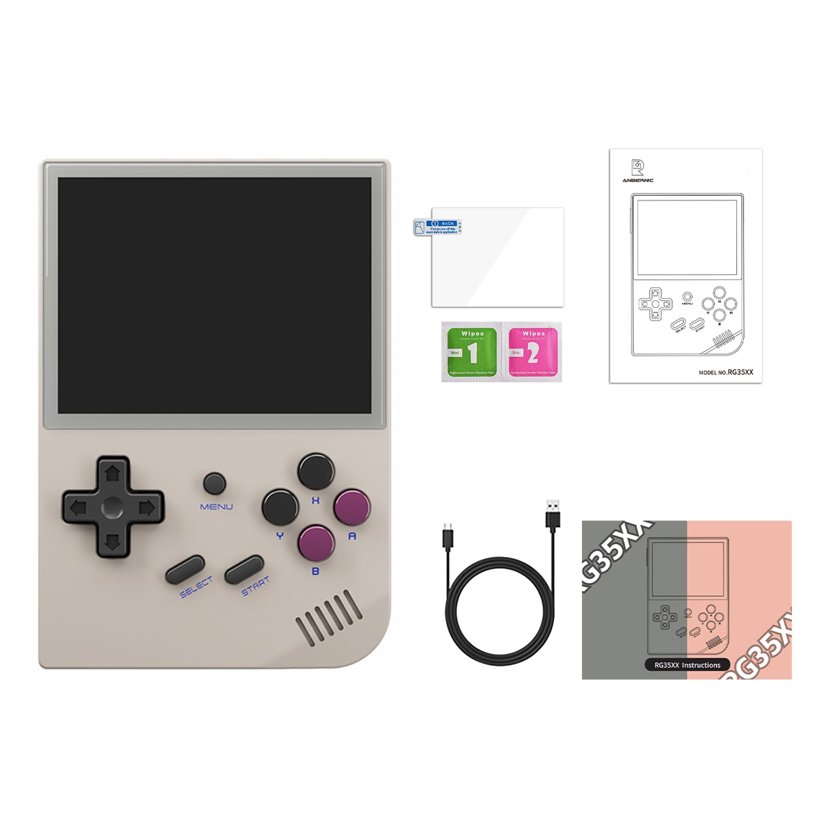 2024 Nuova console di gioco portatile RG35XX aggiornata, 3,5 pollici 64G/192G Retro Game Player portatile, supporta Linux e Garlic Dual System, supporta l'uscita TV HDMI 64G