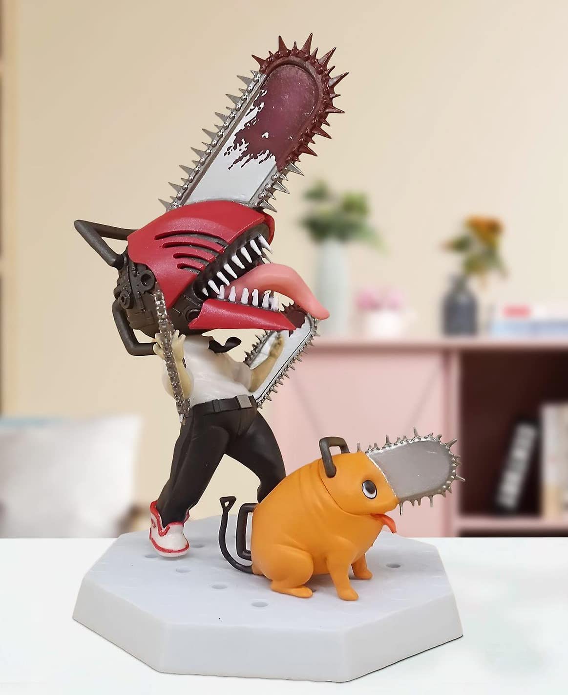 Blue Aura Chainsaw Man Action Figure with Pochita 12CM PVC Anime Figurine Weeb Manga Collectible Model Doll Toy (Low Chain) (B0C4F3KJSX) Amazon Price History, Amazon Price Tracker