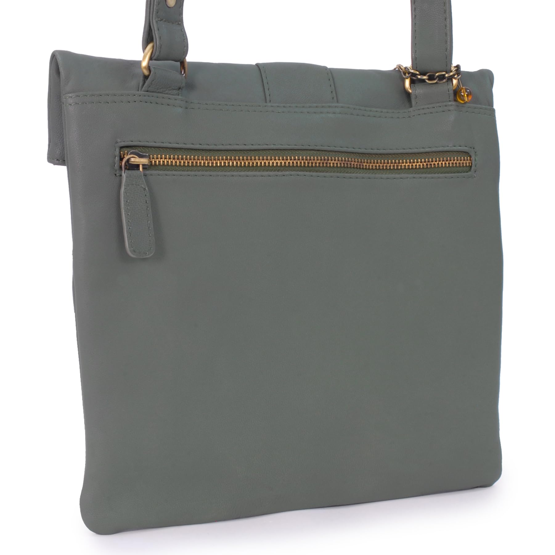 Catwalk Collection Handbags - Damska Skórzana Torebka Antykradzieżowa Crossbody - Mała Torba Listonoszka - Regulowany Pasek - Dispatch