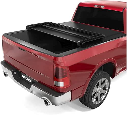 oEdRo Soft Tri-Fold Truck Bed Tonneau Cover Compatible with Dodge
