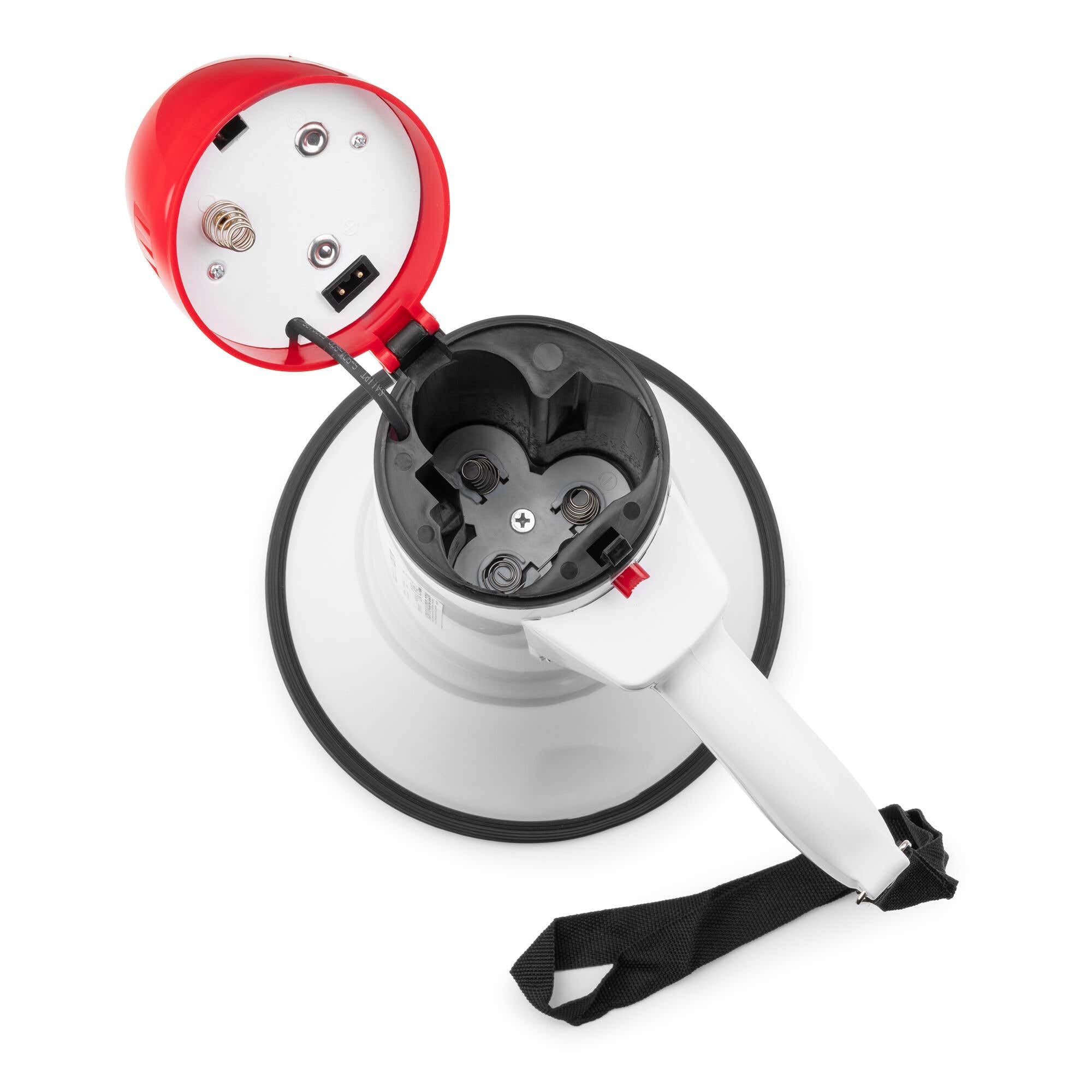 Vonyx MEG045 Megáfono 45W Bluetooth USB Micro SD Grabación Sirena Alcance 1000m Portátil
