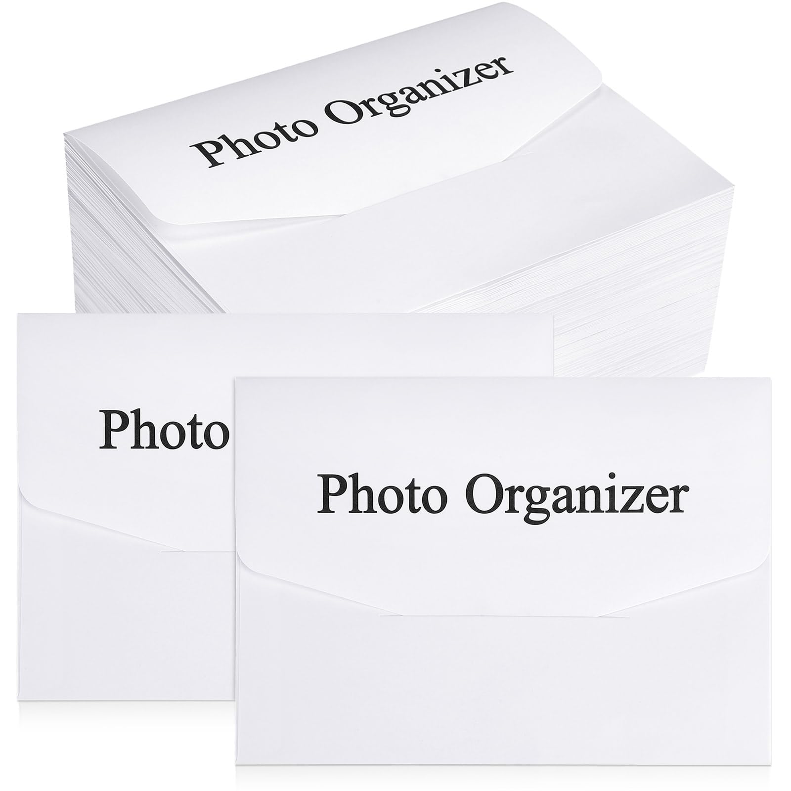 Skyygemm 100 Pcs Acid Free Photo Storage Envelopes White File Envelopes Photo Organizer for 4 x 6 Inch Card Postcard Invitation Wedding Baby Shower