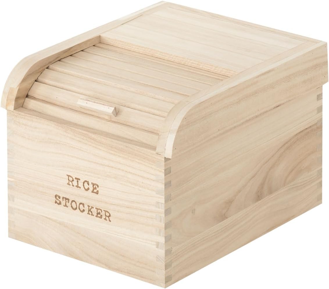 ぼん家具 米びつ 5kg 桐製 米入れ おひつ ライスストッカー ライスキーパー おしゃれ Bタイプ
