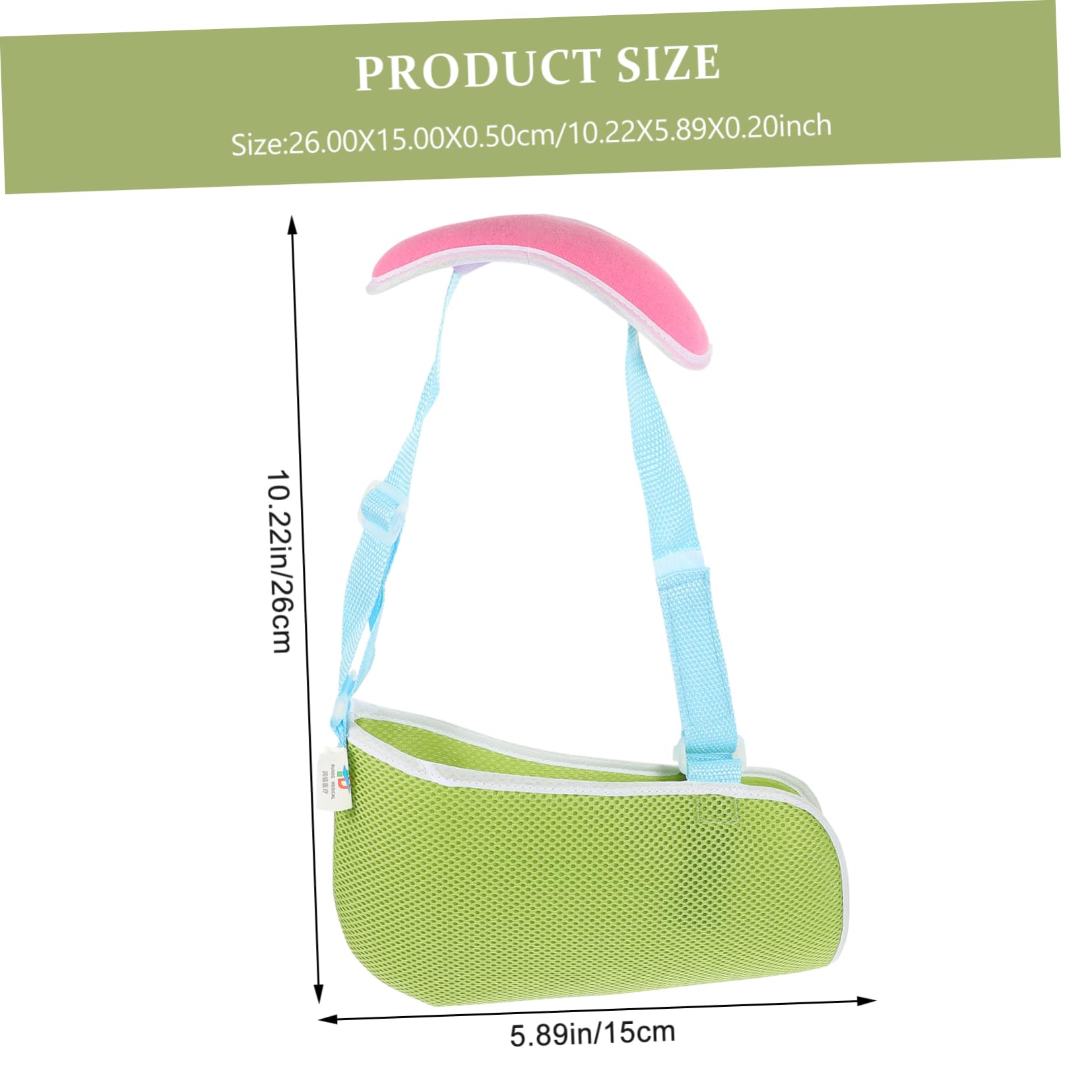 NOLITOY Fracture Fixation Sling Breathable Arm Sleeve for Boys and Girls Adults Shoulder Pad Dislocated Arm Support Brace Green Shoulder Pad Random