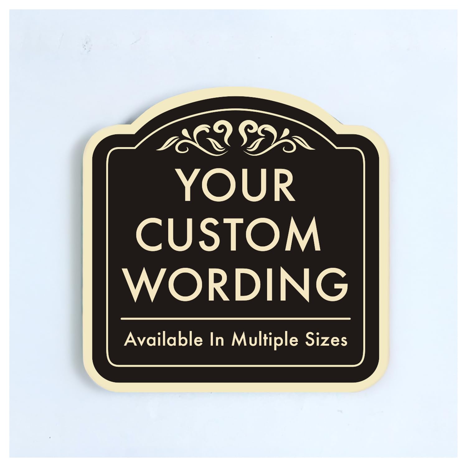 Custom Decorative Outdoor Metal Sign - Personalized Aluminum - Waterproof Driveway Sign, Black Charcoal 8x8 In
