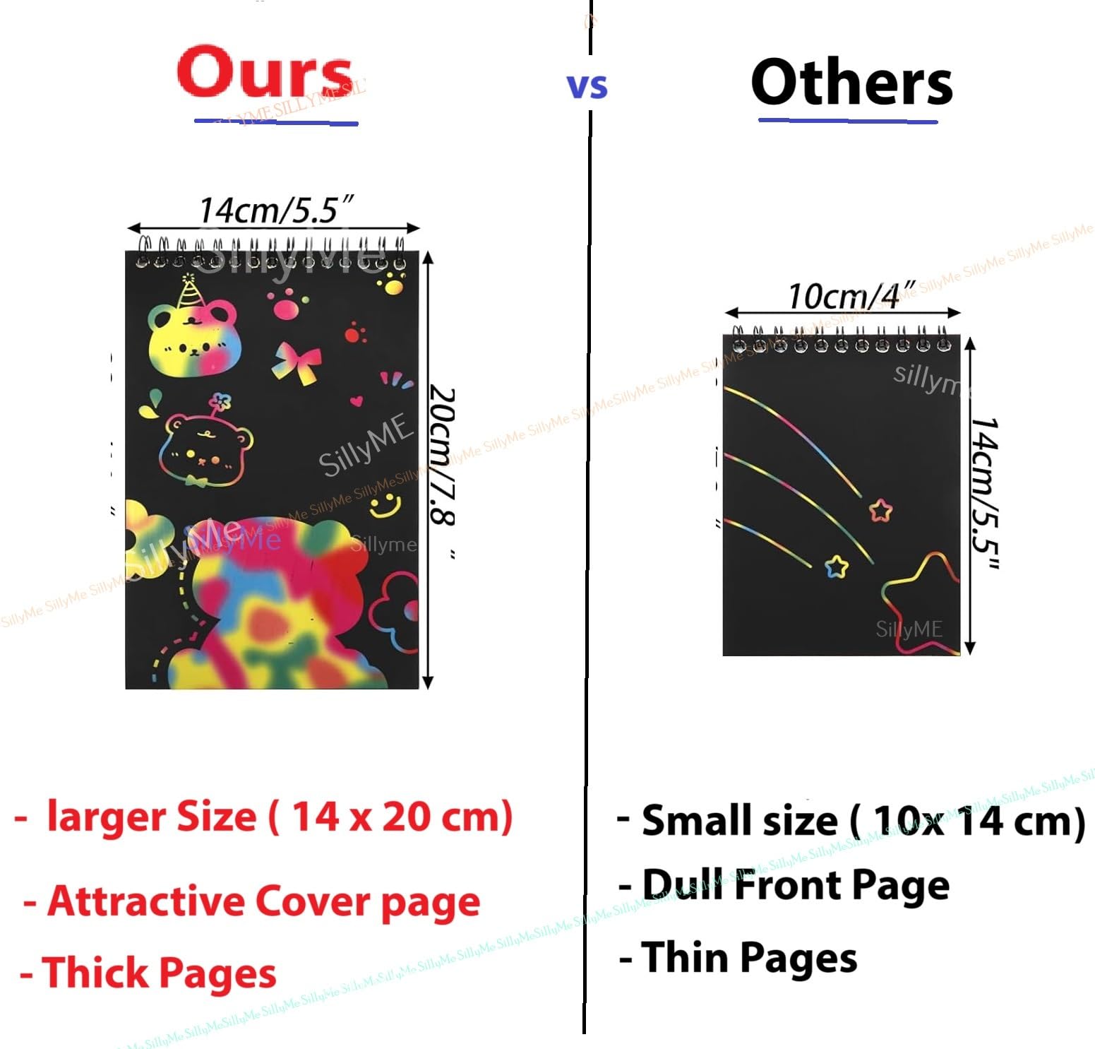 10pc Magical Scratch Book for Kids - Return Gifts Birthday Party for Kids Scratch Sheets -Larger Size (20x14 cm) Return Gift for Kids Birthday Age 6-10 6-12 - Magic Drawing Set Painting Activity Book