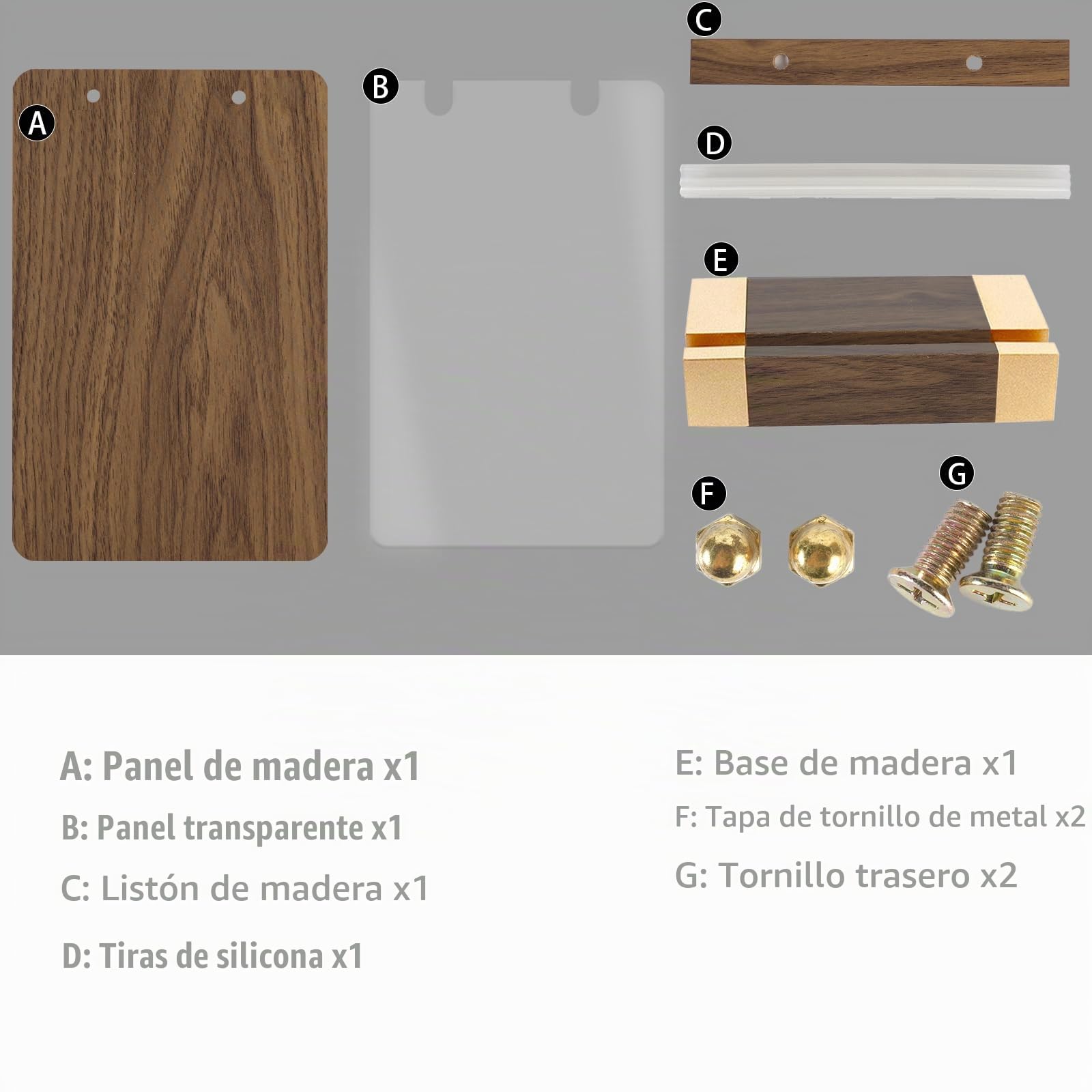6 Piezas Soporte Menú A5 para Letreros de Acrílico