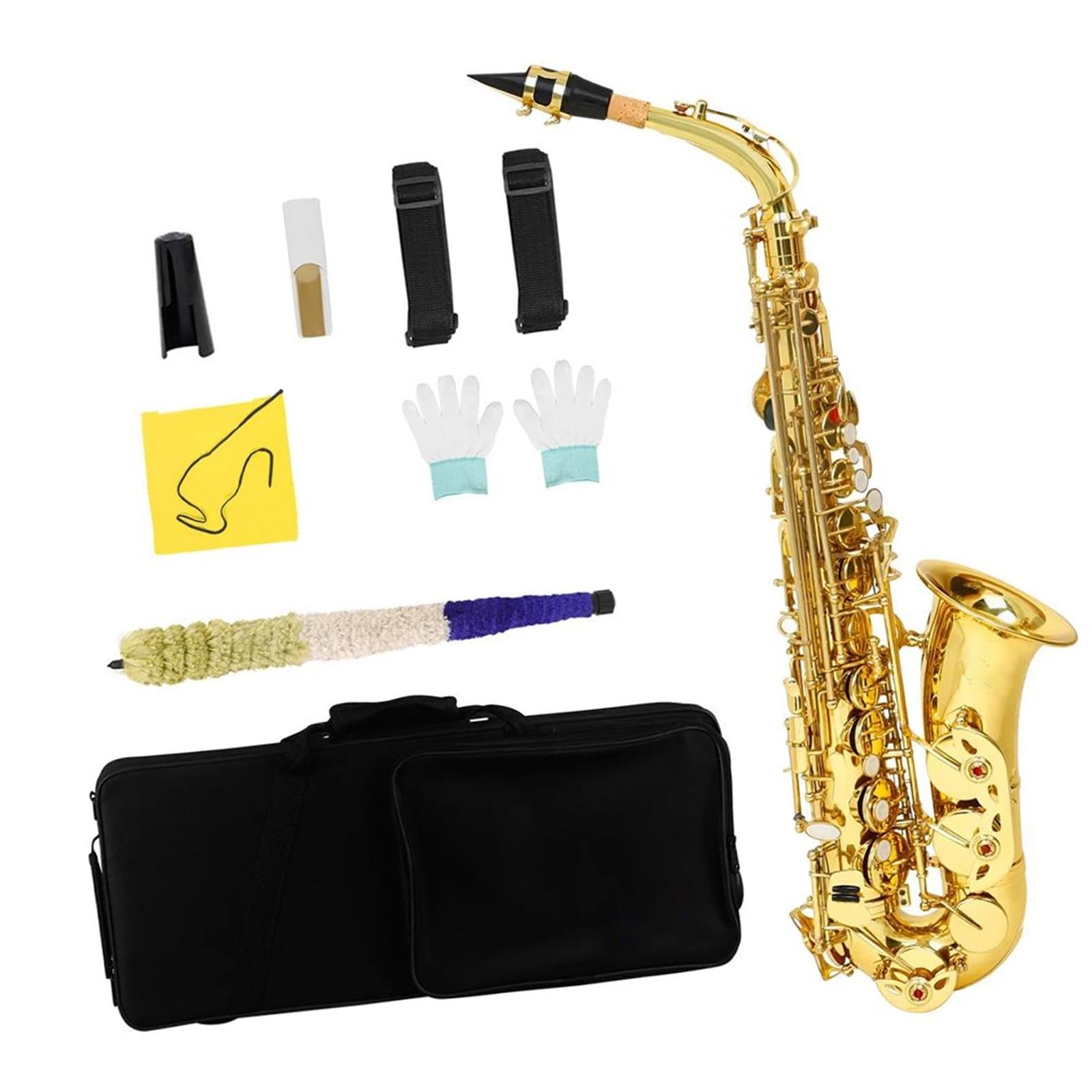 Saksofony dla miłośników muzyki Złoty saksofon altowy profesjonalny instrument dęty drewniany Eb