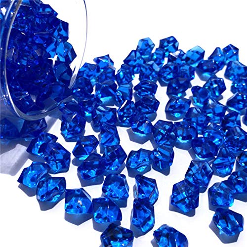 SPORTARC 150 Pieces Acrylic Stone,Acrylic Plastic Transparent Stone Ice Rocks Table Scatter Confetti Vase Filler,Dark Blue
