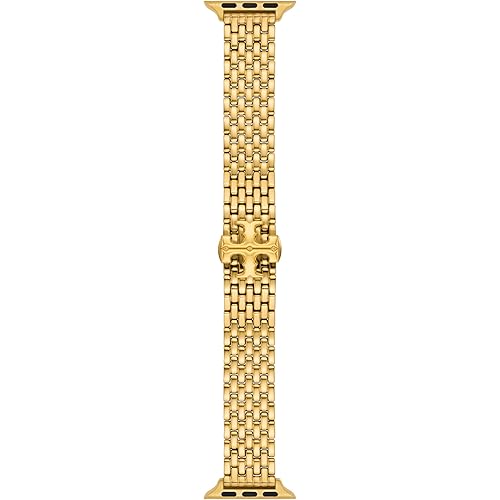 Tory Burch Women's Eleanor Designer Interchangeable Band for Apple Watch® Compatible with Series 1-9 or SE Apple Watch®