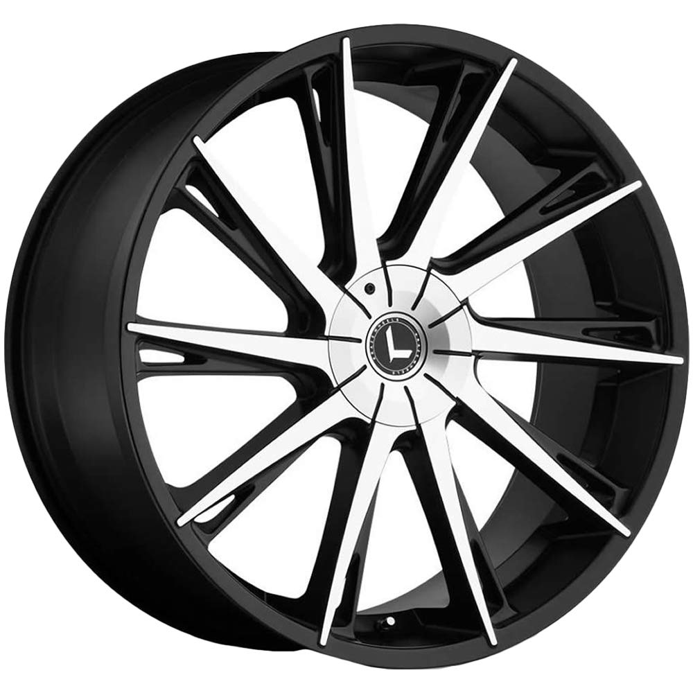 KRAZEWheels SWAGG Black/Machined Wheel with Aluminum (26 x 10. inches /5 x 5 mm, 18 mm Offset)
