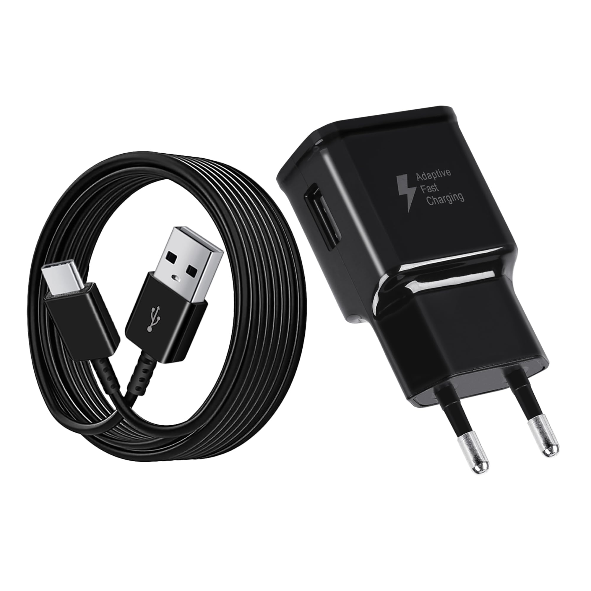 USB Ladegerät mit 1,5m Ladekabel Original USB C für Samsung Galaxy A15 A14 A13 A04S A71 A55 A54 A53 A42 A35 A34 A33 A25 A23 M53 M34 M13 S8 S9 S10 S20 Plus, Schnellladegerät Typ C Schnellladekabel