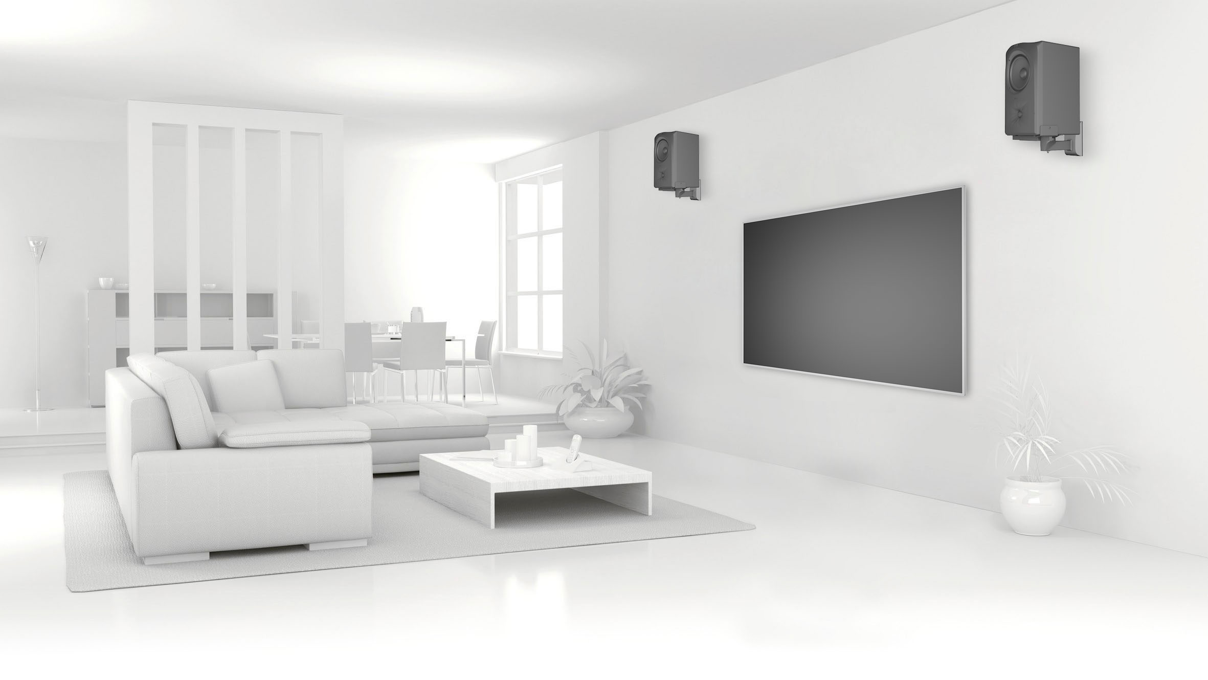 Electronikz WALI Dual Side Clamping Bookshelf Speaker Wall Mounting