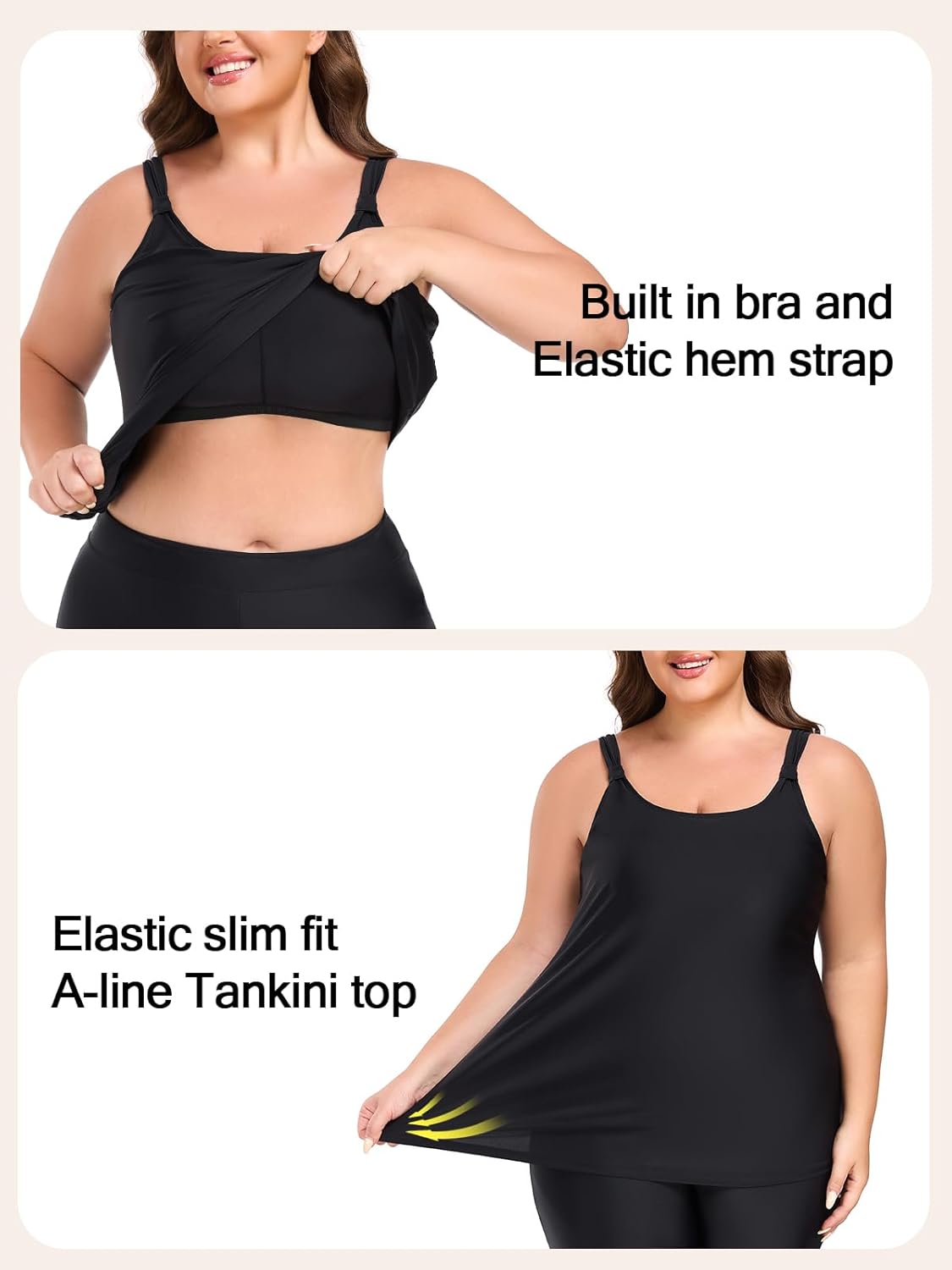 Ocean Blues Women's Tankini Swimsuits Two Piece Bathing Suits Loose Fit Tank Top with Boyshorts - Image 5