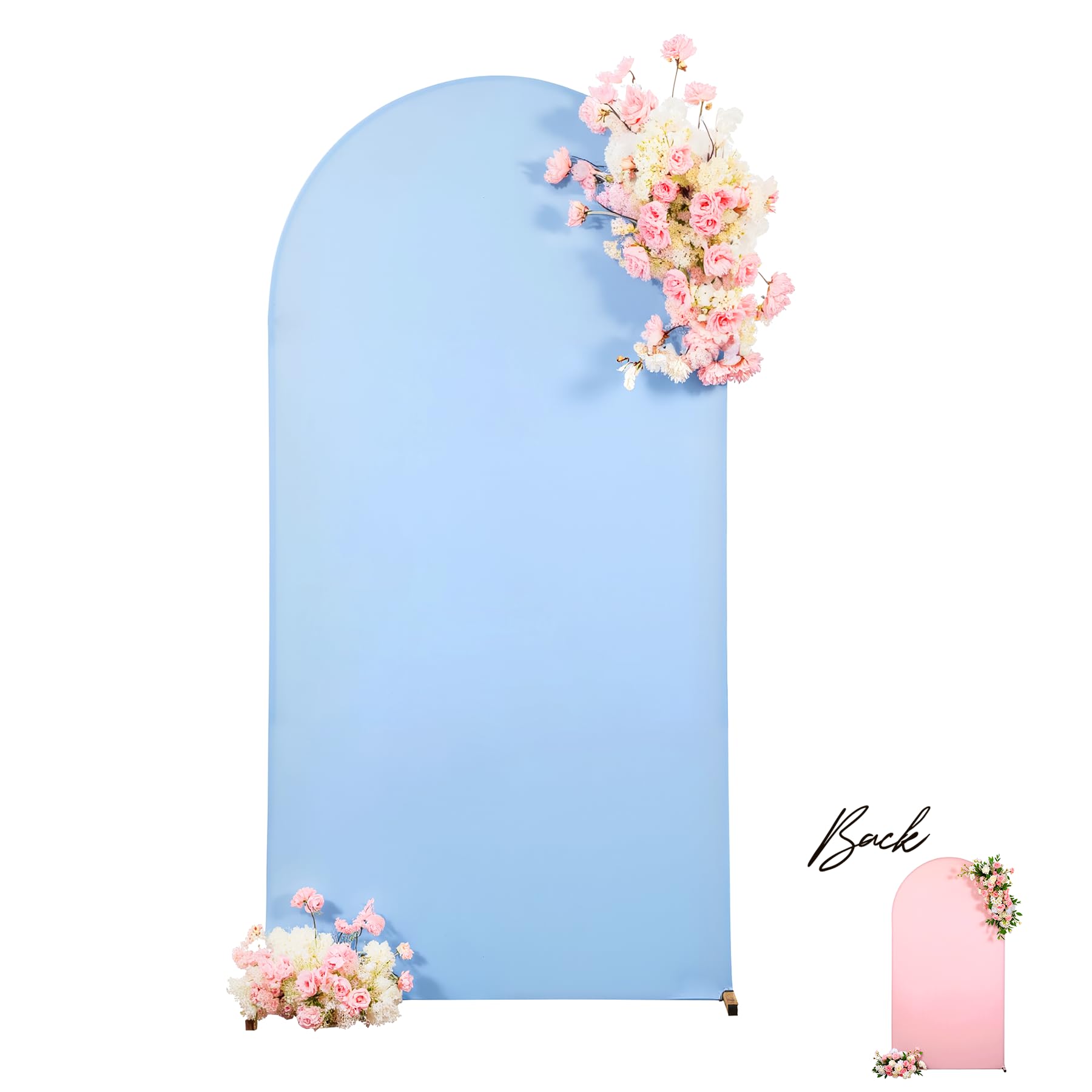 Blue Pink Arch Backdrop Cover 7.2ft Gender Reveal Party Wedding Arch Covers Stretchy Backdrop 7.2FT 6FT Decorations Baby Shower Bridal Shower Photo